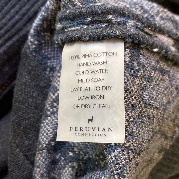 PERUVIAN CONNECTION Leopard Print Sweater Zip Front - Picture 4 of 4